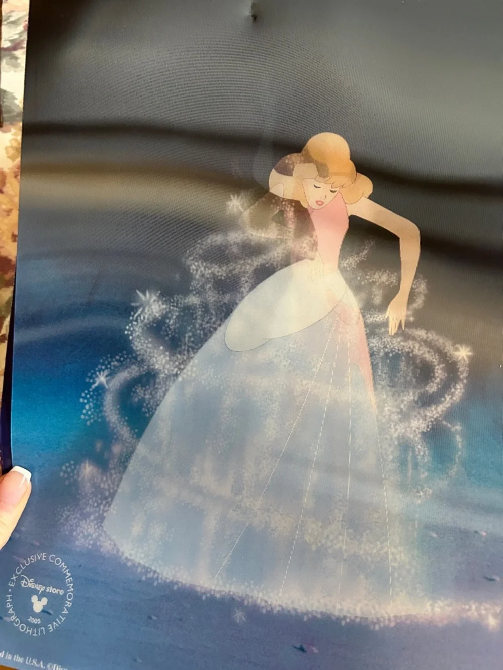 Vtg Disney Cinderella Exclusive Commemorative Lithograph Lenticular 3D Art 2005 - Picture 3 of 6